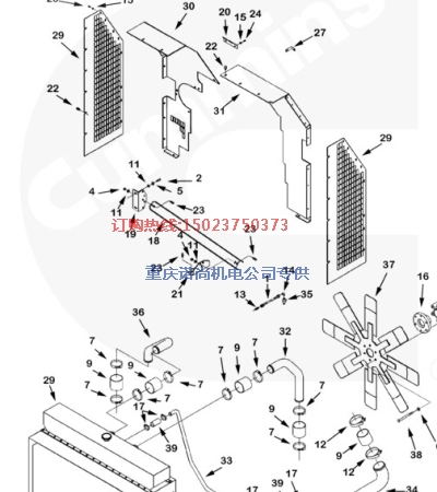 北京康办570(常闭)发电机组康明斯KTAA19-G6风扇罩壳3021669